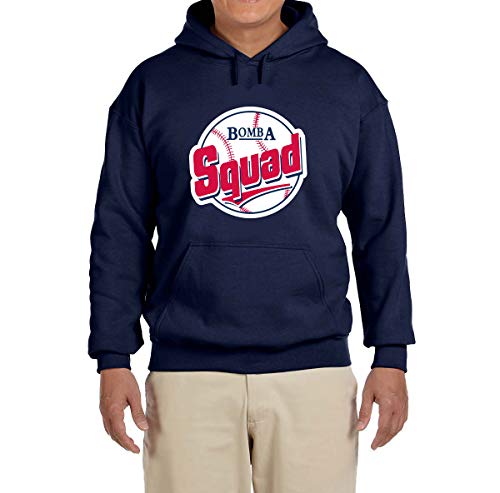 Tobin Clothing Navy Blue Twins Bomba Squad Logo Hooded Sweatshirt | Comfortable Pullover Hoodie for Casual Wear, Sports & Street Style