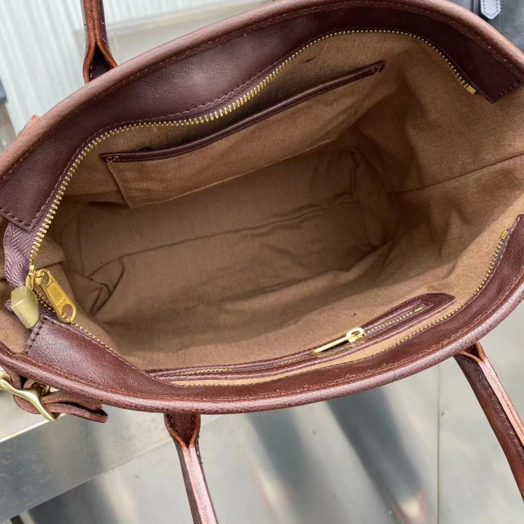 Premium Italian Leather Work Tote Bag for Women - Professional Office Briefcase & Laptop Bag - Stylish Business Handbag for Commuting, Meetings & Travel