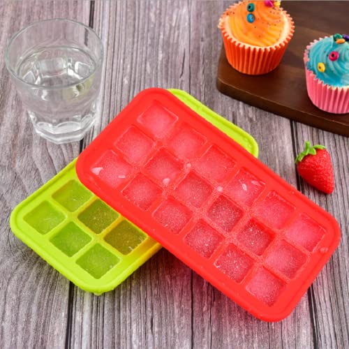 Premium 18-Grid Silicone Ice Cube Tray for Cocktails, Chocolate & Jelly - Small Square Ice Molds with Lattice Design - DIY Home Bar & Kitchen Tool (1-Piece) - Perfect for Parties, Beverages & Desserts