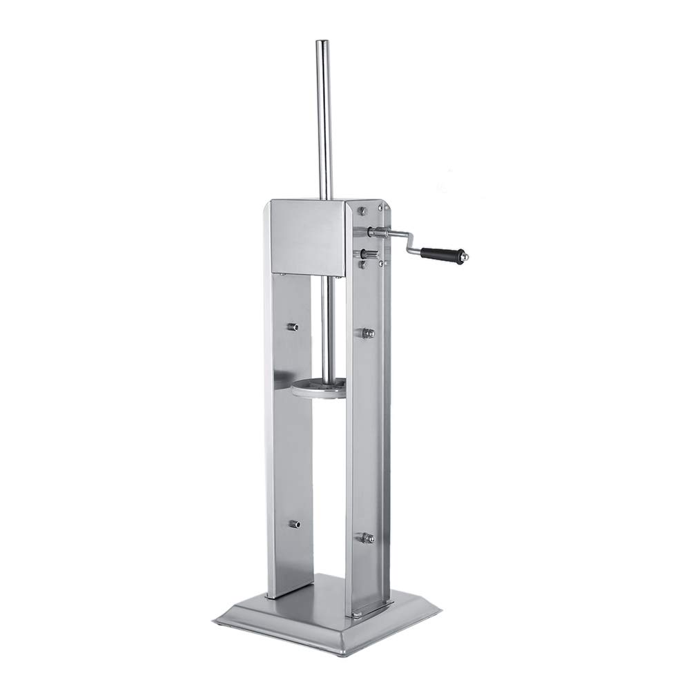 Premium Stainless Steel Vertical Sausage Stuffer - Commercial Grade Manual Sausage Maker for Home, Restaurant & Butcher Shop - Perfect for Making Italian, Bratwurst, Breakfast Sausages & More