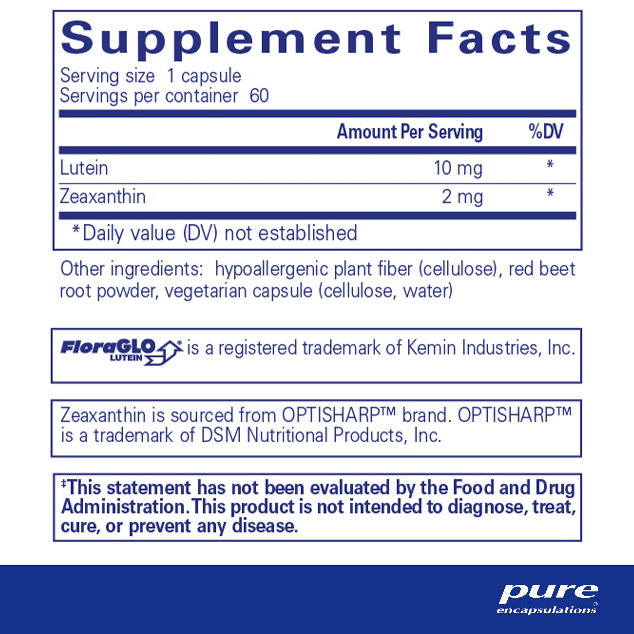 Pure Encapsulations Lutein & Zeaxanthin Supplement - Eye Health Support for Vision & Macular Protection - Ideal for Computer Users & Aging Eyes
