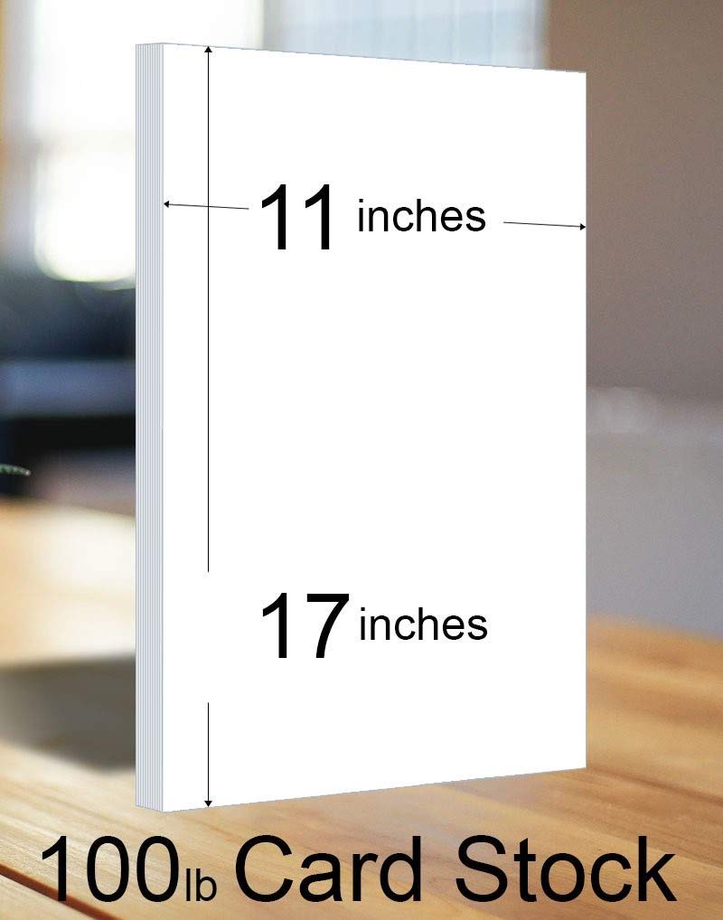 Premium White Card Stock Paper | 11x17 Inch Heavy Weight 100lb Cover (268 GSM) | 50 Sheets per Pack | Smooth Finish for Crafts, Invitations, Scrapbooking & DIY Projects