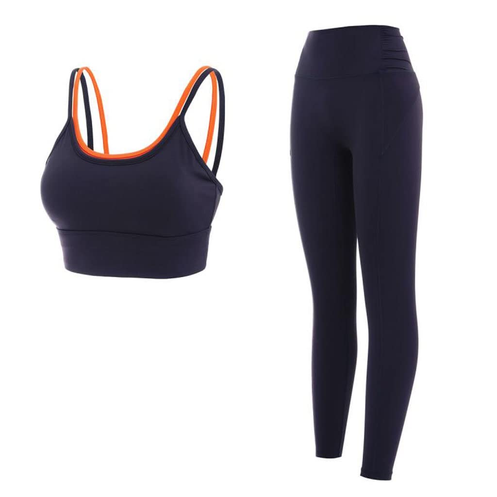 CCBUY Women's 2-Piece Yoga Set - High Waist Seamless Leggings & Sports Bra Top for Gym, Fitness & Workouts (Black, Medium) | Perfect for Yoga, Pilates, Running & Active Lifestyle