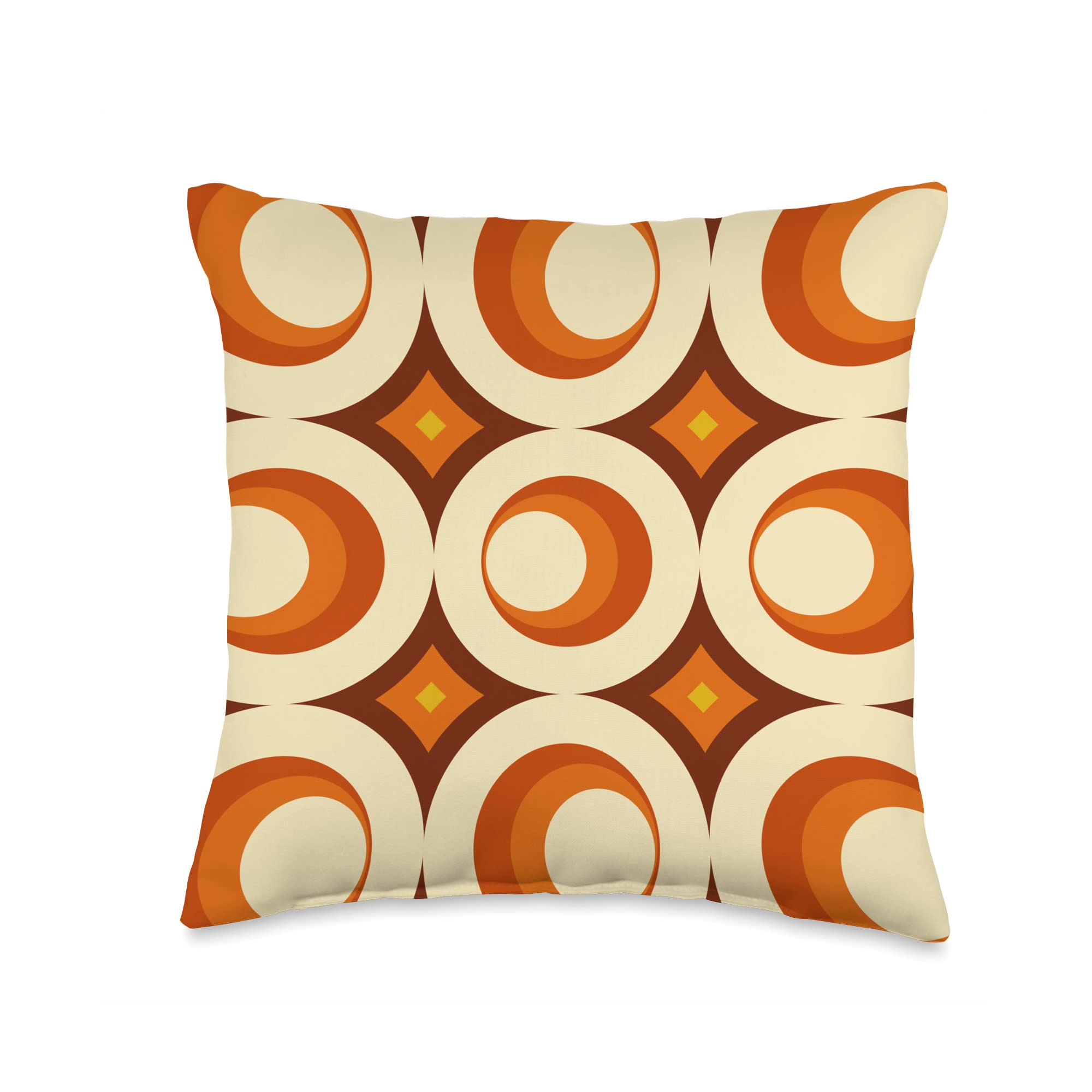 Mid Century Modern Decorative Throw Pillow 16x16 - Vintage Home Decor for Bedroom, Living Room & Sofa - Colorful Boho Accent Pillow for Home Styling