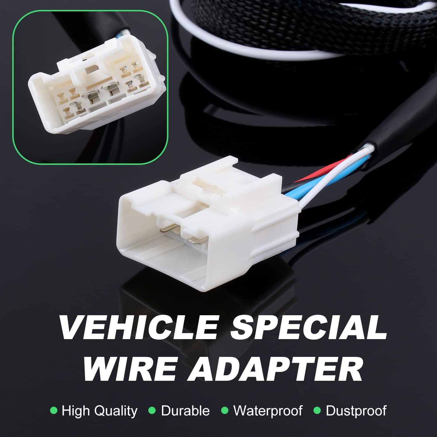 Zhushan Trailer Brake Controller Harness - Plug and Play Brake Control Connector for Toyota Tacoma & Tundra (2005-2023 Models) | Easy Installation for Towing & Hauling | Perfect for RV Trailers, Boat Trailers & Camping Gear