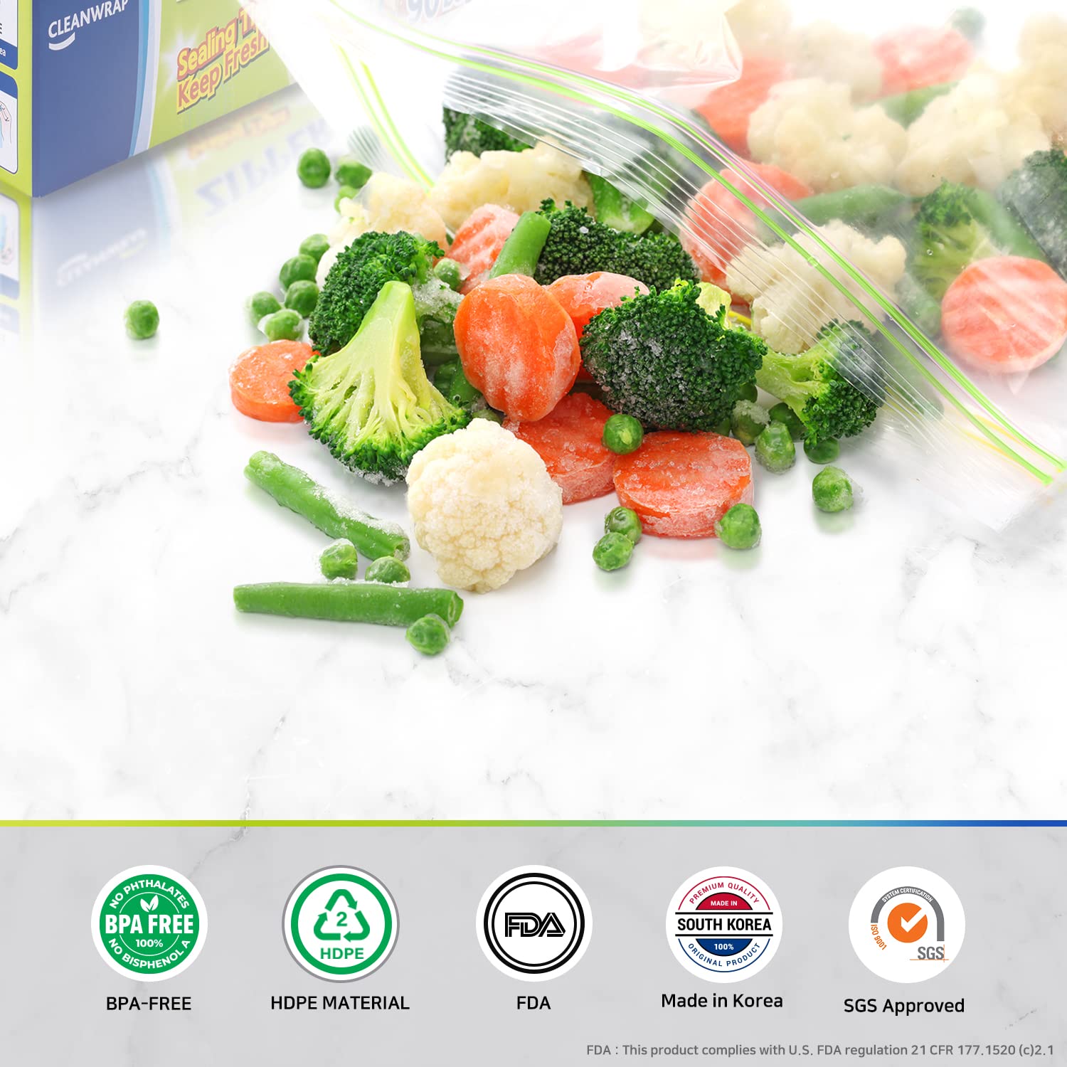 90 Medium LDPE BPA-Free Clean Zipper Bags for Food Storage & Freezer Use | Reusable, Durable & Safe for Snacks, Meals & Leftovers