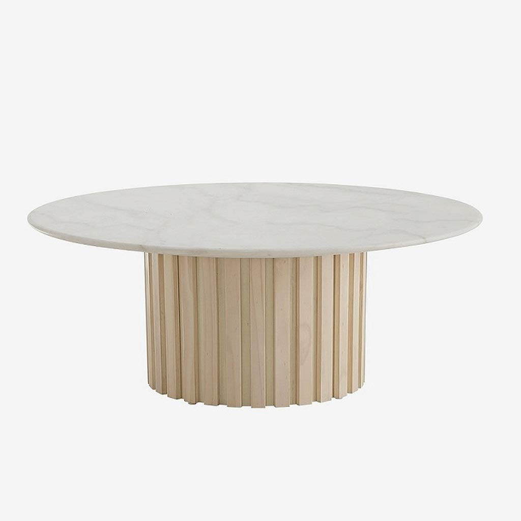 Stylish Round Marble Coffee Table - Modern Side & Center Table for Living Room, Bedroom, Apartment, Balcony | Perfect for Home Office & Reception Areas | Durable & Elegant Home Decor