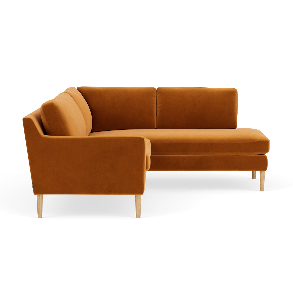 Luxury Velvet Right Corner Sofa - Modern Sectional Couch for Living Room, Small Space & Apartment | Comfortable & Stylish Home Decor
