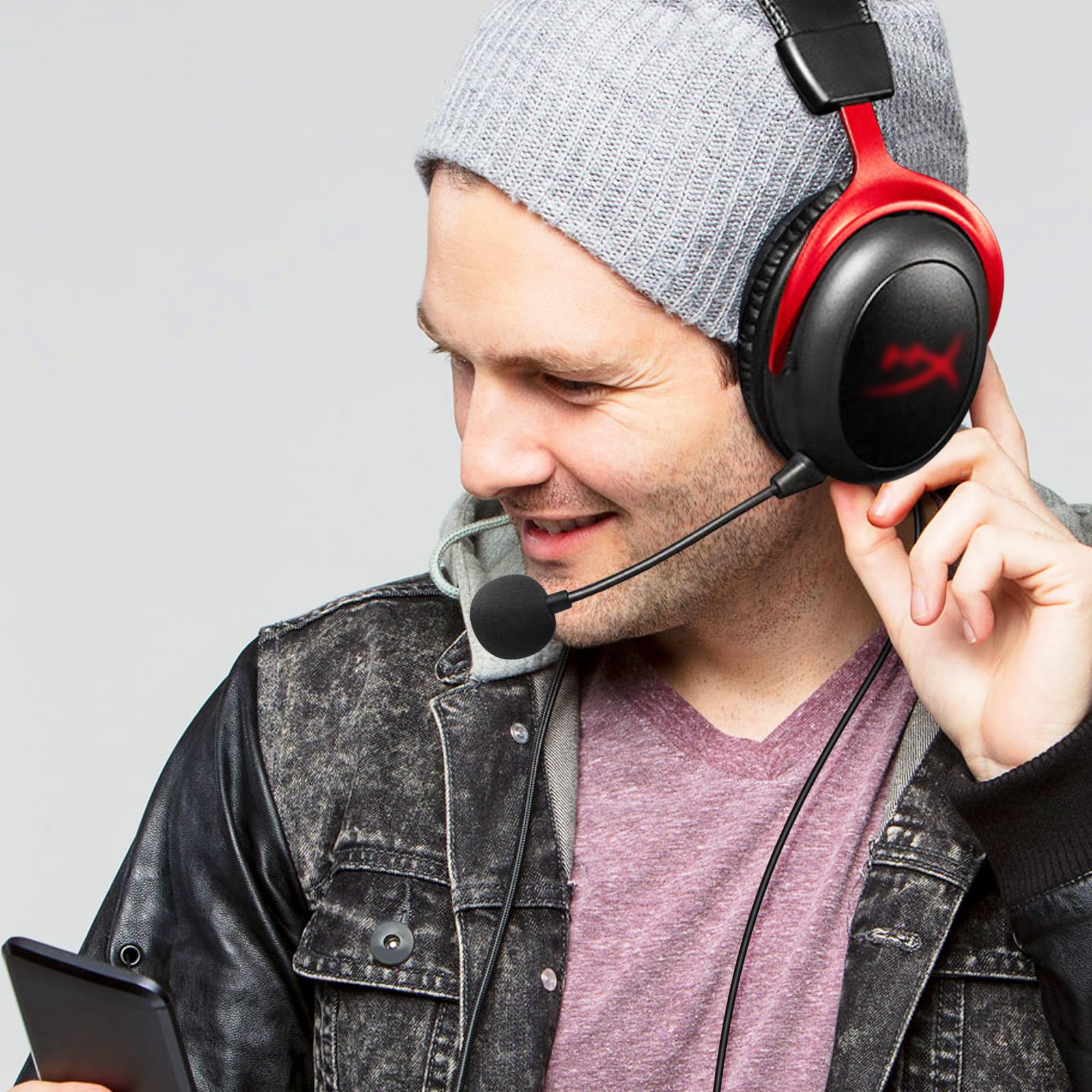 HyperX Cloud III/Cloud 3 Replacement Microphone - Detachable 3.5mm Noise Cancelling Boom Mic for Gaming Headsets - Compatible with PC, Xbox One, PS4, PS5 - Perfect for Online Gaming, Streaming & Voice Chat
