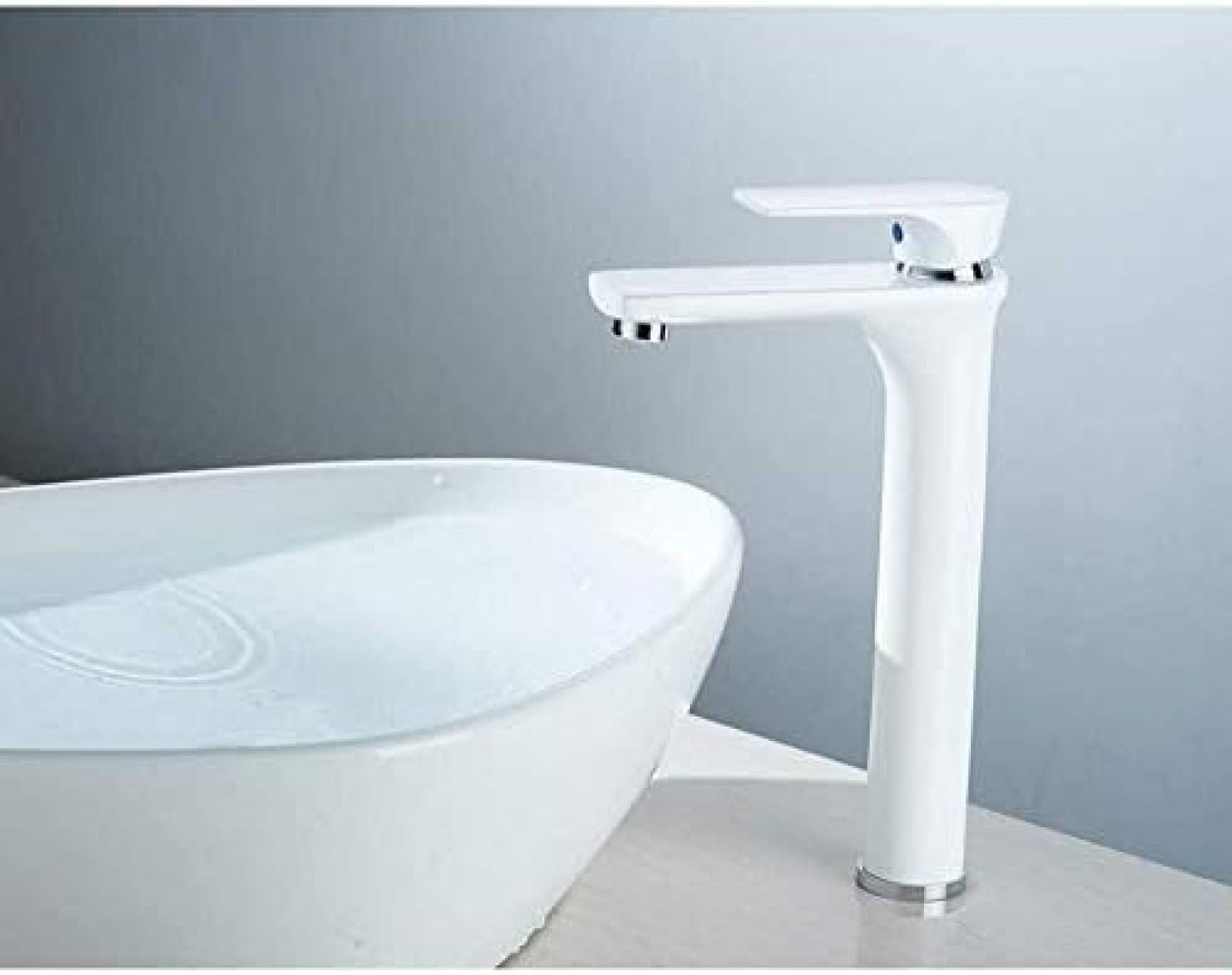 CRJUS Single Handle Kitchen Faucet - White Hot and Cold Water Sink Tap for Modern Kitchens | Perfect for Cooking, Washing Dishes & Bathroom Use