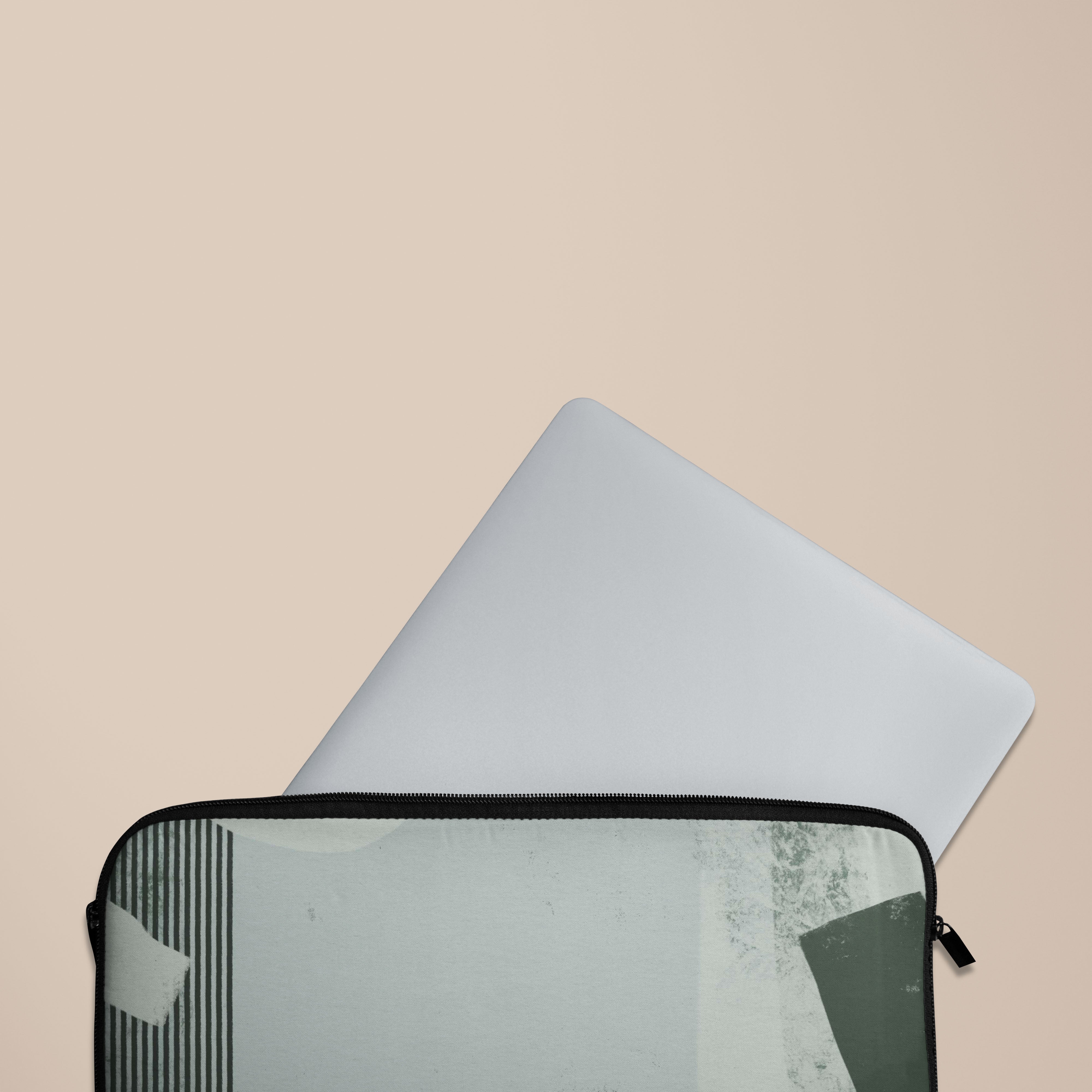 Eco-Friendly Marine Green Organic Cotton Laptop Sleeve Case - Perfect for MacBook, Windows Laptops & Office/College Use