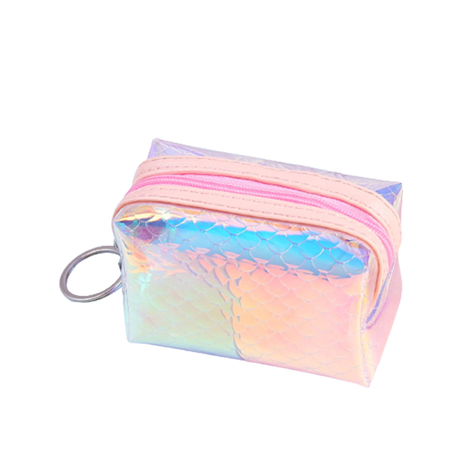 Shining Fish Scale Pattern Coin Purse for Women - Multicolor Zipper Wallet & Small Storage Bag - Perfect for Coins, Cash, Cards, and Jewelry Organization (Gift Idea)