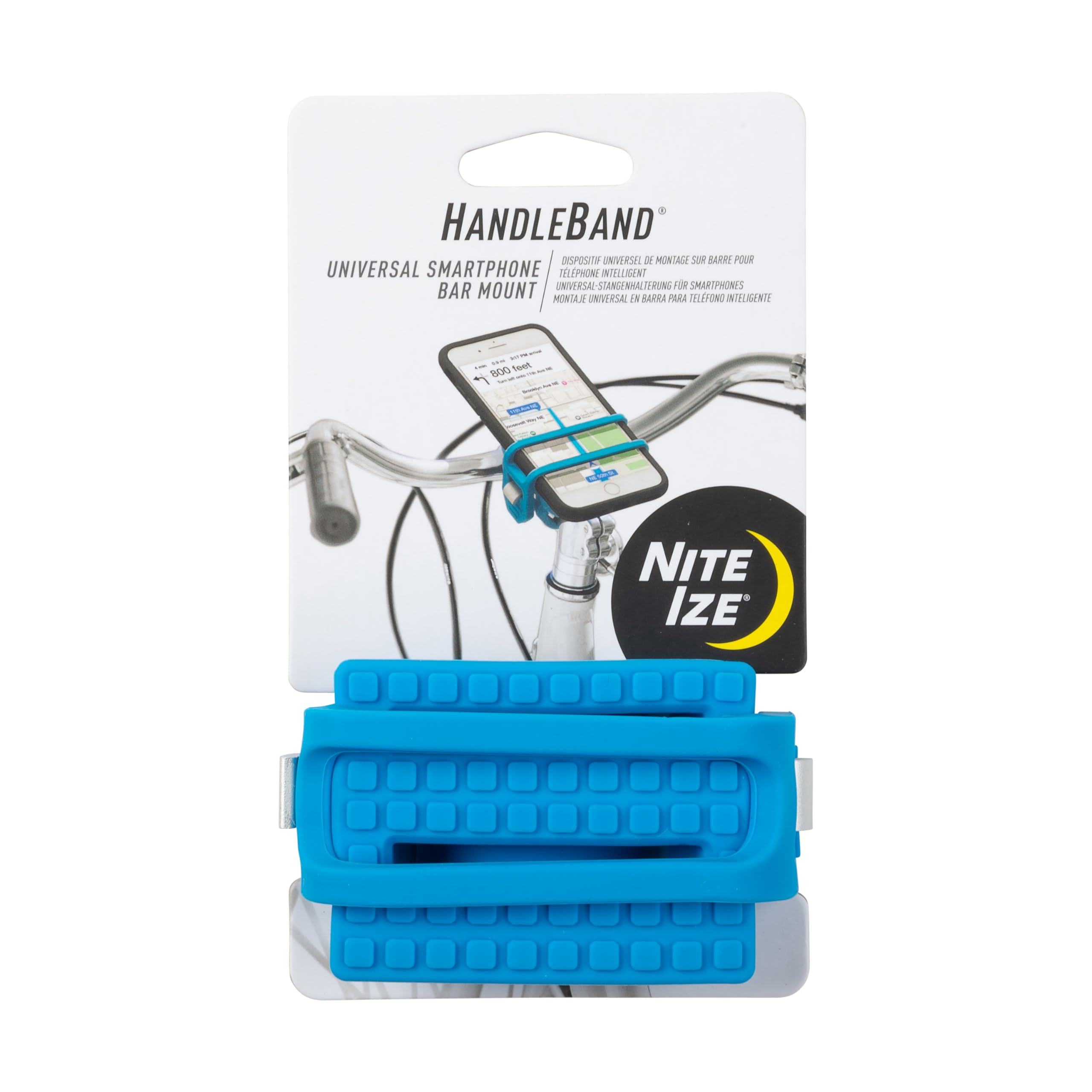 Nite Ize HandleBand Universal Smartphone Bike Mount - Secure Phone Holder for Bicycle Handlebars & Stems - Perfect for Cycling, Commuting & Outdoor Adventures