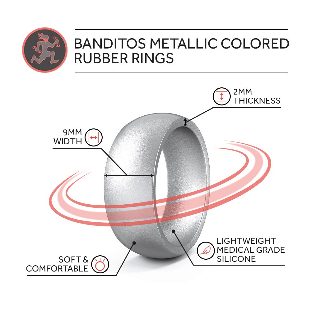 Silicone Wedding Bands for Men & Women - Comfortable Rubber Wedding Rings for Gym, Workout, Swimming & Outdoor Activities | Durable Exercise Bands for Active Lifestyles