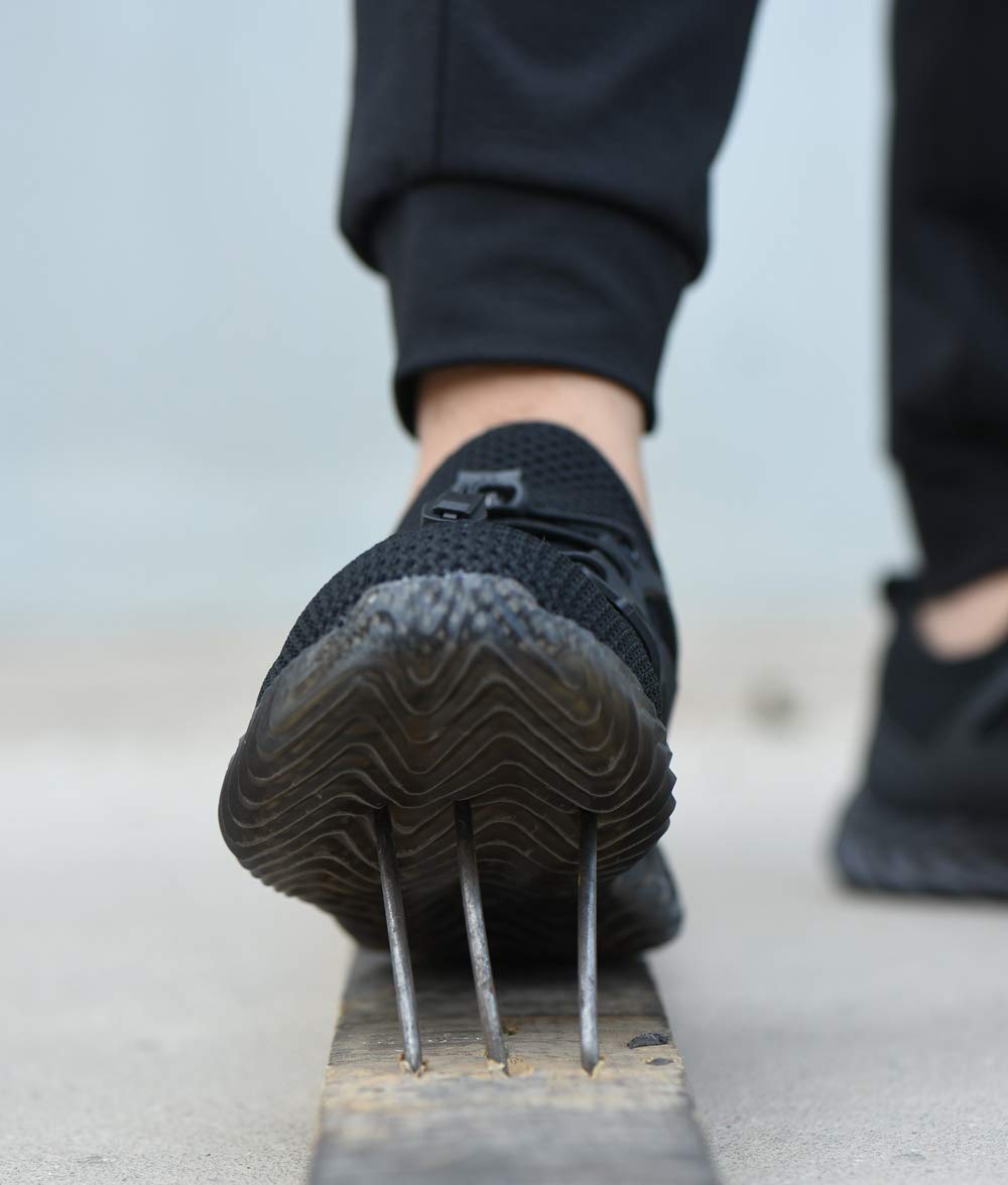 Steel Toe Work Boots for Men & Women - Puncture Proof Safety Shoes with Slip Resistant Comfort - Ideal for Construction, Warehouse & Industrial Work