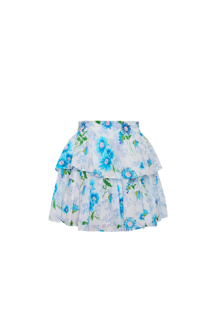 Ruffle Mini Floral Skirt for Women - Summer A-Line Skirt with Floral Print | Perfect for Beach, Party & Casual Outfits