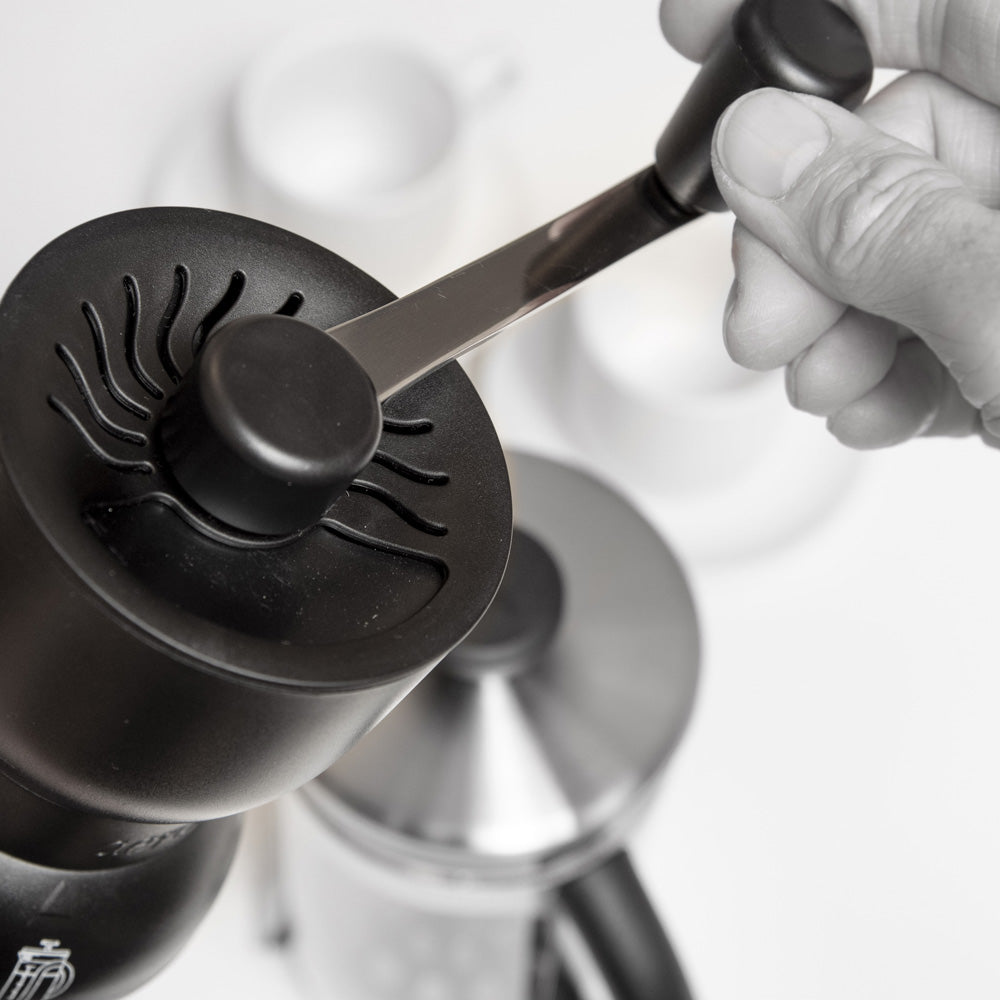 Premium AEROLATTE Manual Coffee Grinder - Portable Hand Crank Burr Mill for Espresso, French Press & Pour Over - Perfect for Camping, Travel & Home Brewing