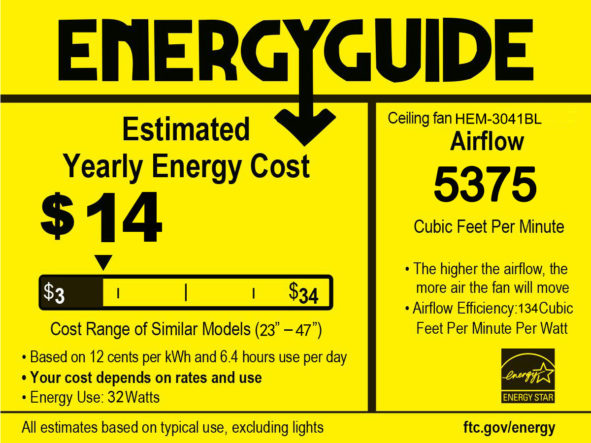 Quiet AC Motor Ceiling Fan - Low Noise, Small Modern Enclosed Reversible Design for Farmhouse, Bedroom & Living Room | Perfect for Home Cooling and Air Circulation