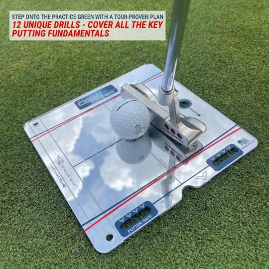 EyeLine Golf Putting Mirror – Portable Golf Alignment Trainer with Carry Bag | Indoor & Outdoor Putting Practice Aid | Perfect for Golf Training & Improvement | Ideal for Home, Driving Range & Course Use