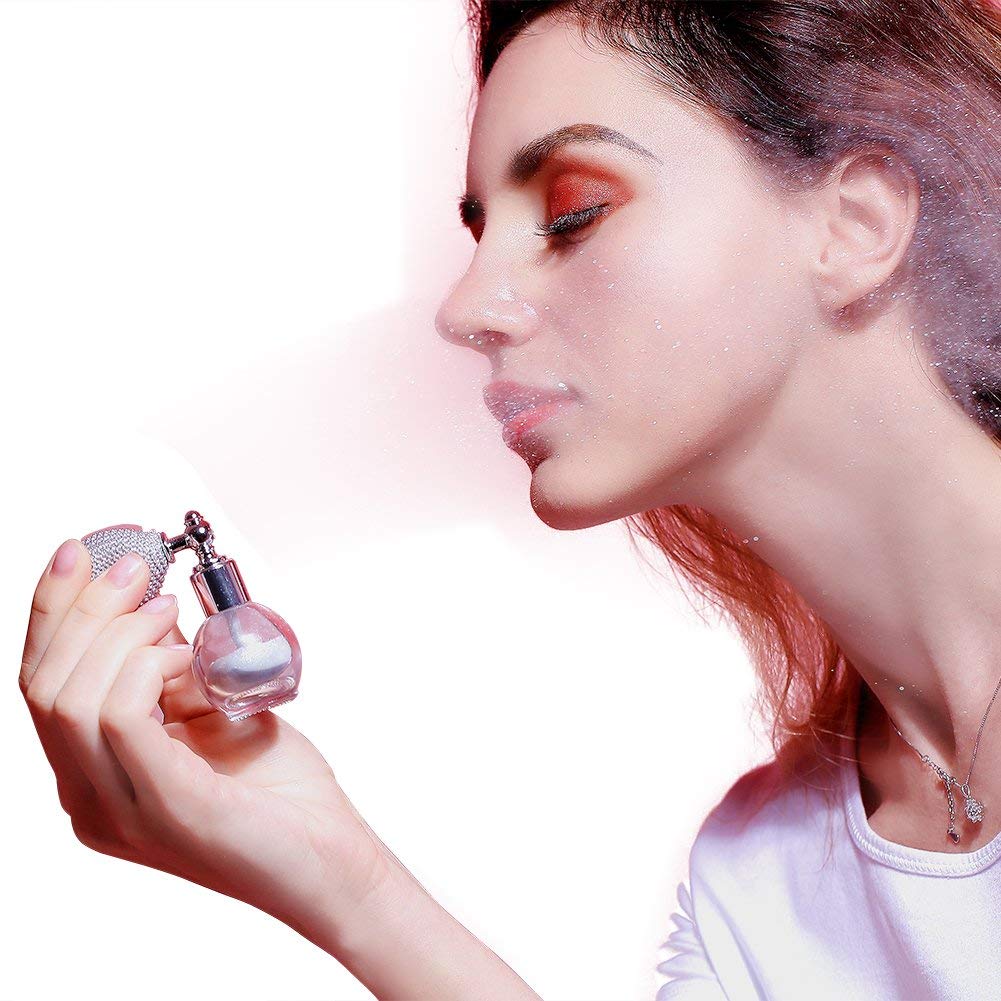 GL-Turelifes Highlighter Loose Powder Spray - Shimmer & Sparkle Makeup for Hair, Face & Body | Vegan & Cruelty-Free | #3 Nude Pink | Perfect for Parties, Festivals & Special Occasions