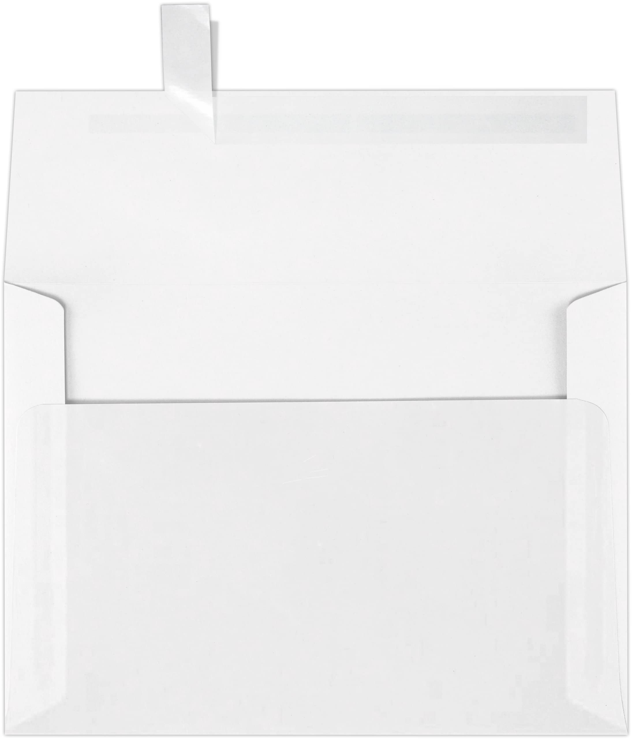 Premium LUXPaper A7 Clear Translucent Invitation Envelopes - 80 lb. Printable Envelopes for 5x7 Cards with Peel & Press Seal (5.25x7.25 Inches, 250 Pack) - Perfect for Wedding Invitations, Greeting Cards, Party Invites and Business Correspondence