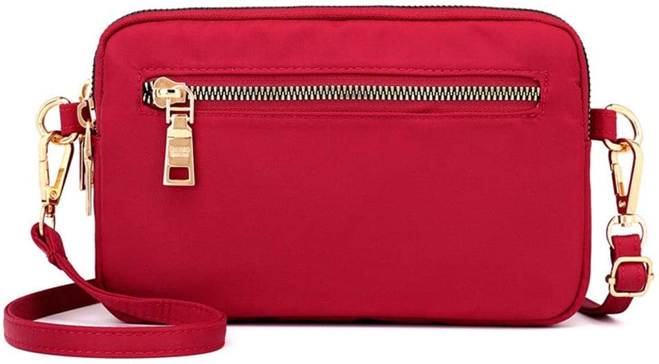 Waterproof Nylon Crossbody Bag for Women - Small Shoulder Purse with Phone & Wallet Holder - Perfect for Travel, Shopping & Daily Use - Black