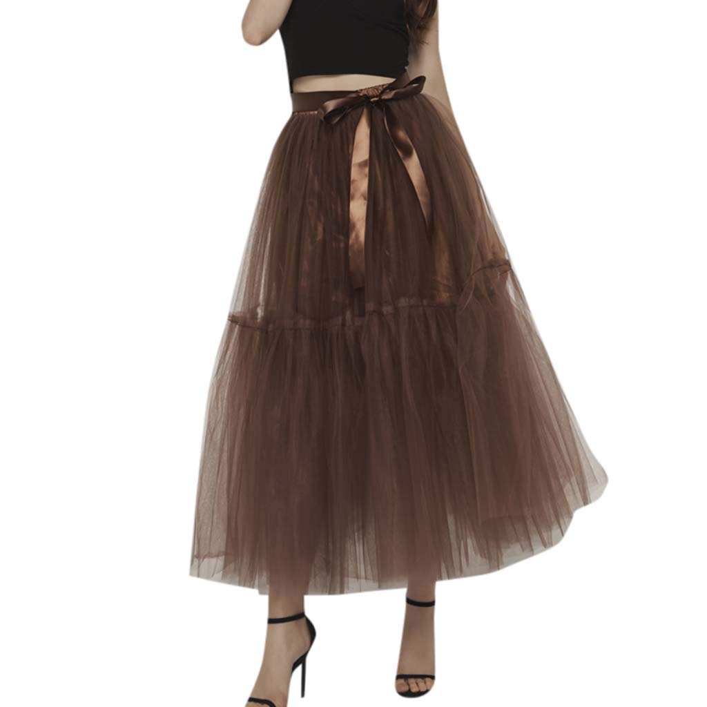 Elegant Women's Mesh Tulle Tutu Skirt - Bridesmaid & Princess Party Skirt with Bubble Splice Design for Weddings, Photo Shoots & Special Occasions
