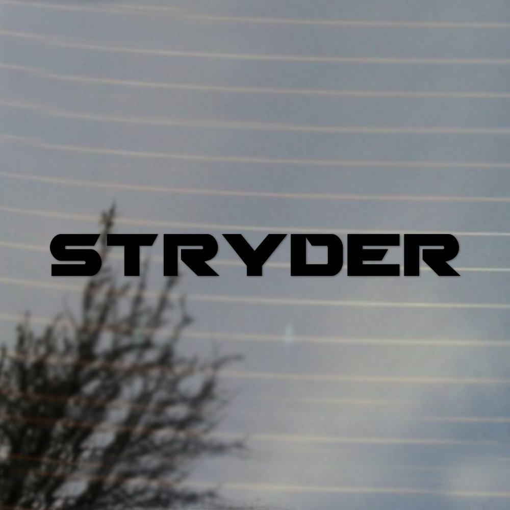 Stryder T Gaming Vinyl Decal for Cosplay & Fan Gear - Black | Perfect for Laptops, Gaming PCs & Controllers