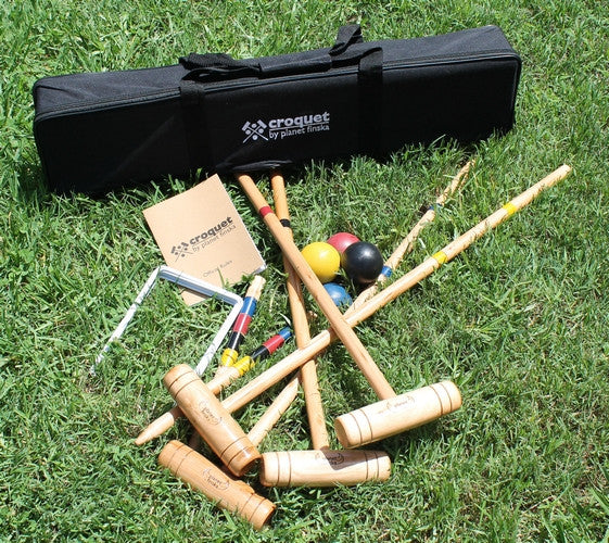 Premium 4-Player Croquet Set for Outdoor Lawn Games - Perfect for Family Picnics, Backyard Parties, and Garden Fun