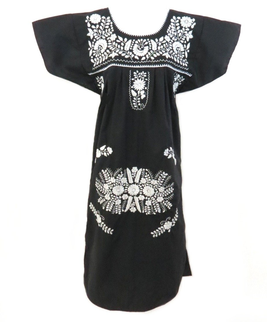 Authentic Mexican Puebla Dress with Handmade Embroidery | Traditional Folkloric Costume for Women | Perfect for Cinco de Mayo, Fiesta, and Cultural Events