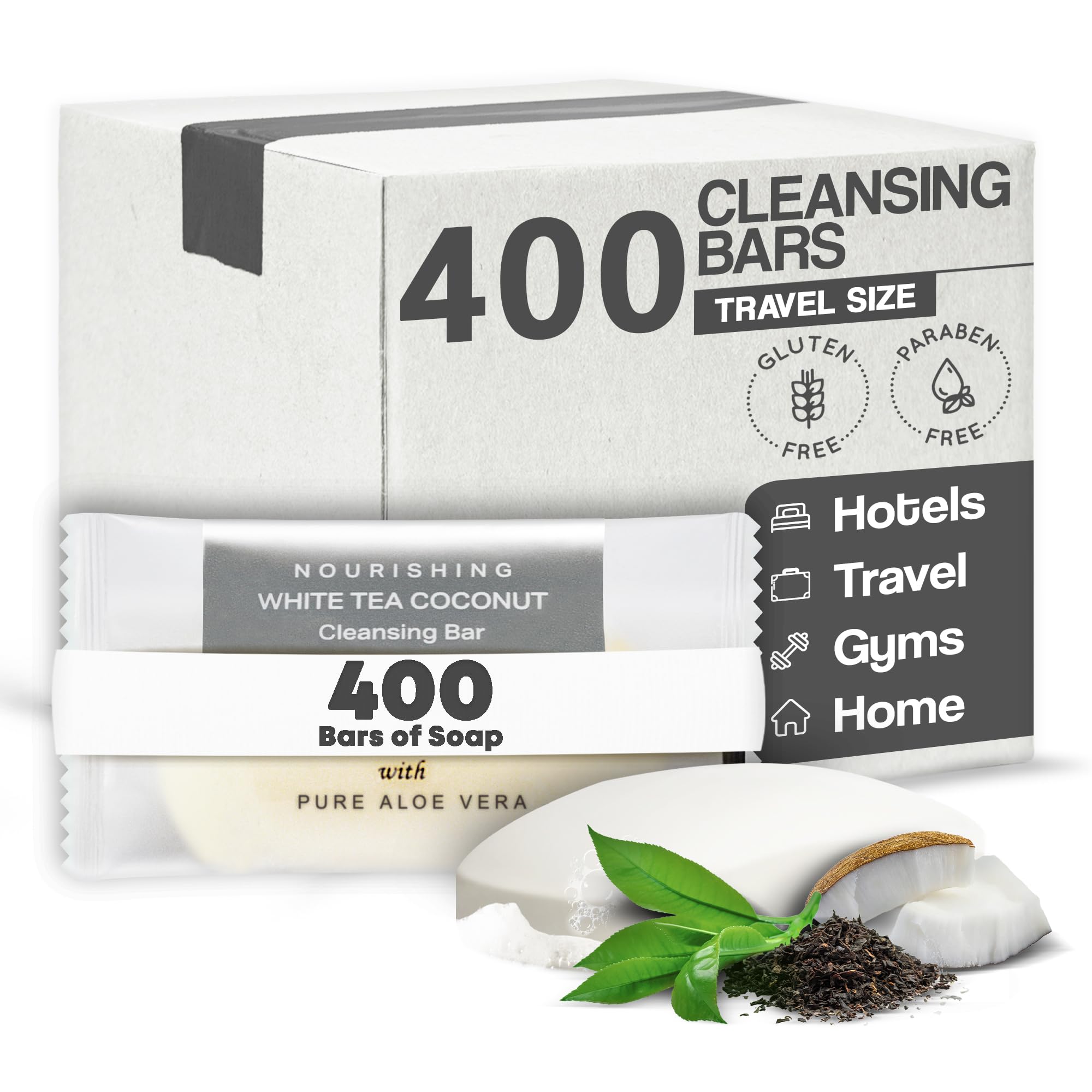 Infuse Bar Soap - Travel Size Hotel Amenities (20g, Case of 400) | Moisturizing Bath Soap for Hotels, Gyms & Guest Houses | Bulk Toiletries for Hospitality Industry