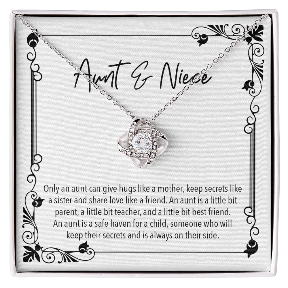 Best Aunt Gift Ideas - Elegant Women's Pendant Necklaces with Personalized Message Cards & Two-Tone Gift Box | Perfect for Birthday, Anniversary, Mother's Day & Thank You Presents