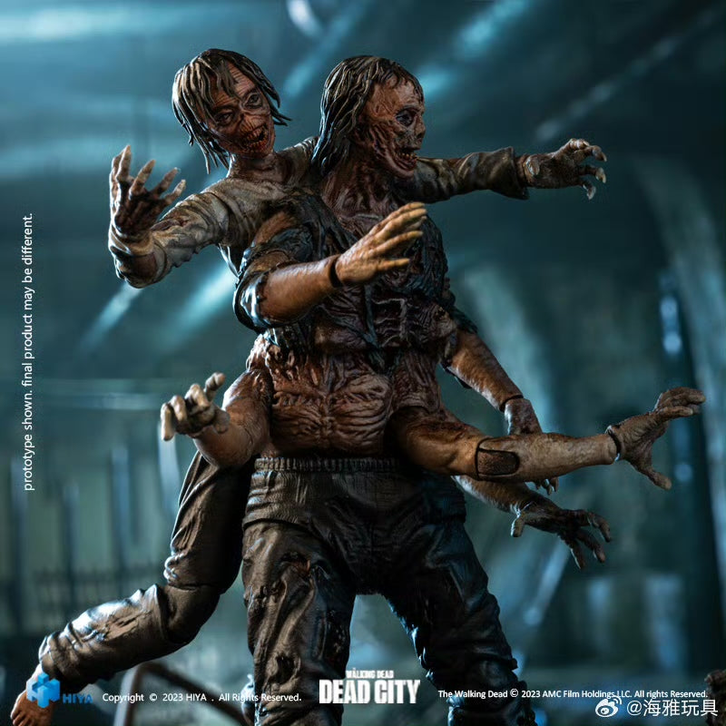 PRE-ORDER: 1/18 Scale HIYA 4-Inch Action Figure - The Walking Dead: Dead City Walker King Collectible Mini Series | Zombie Apocalypse Display & Collector's Item