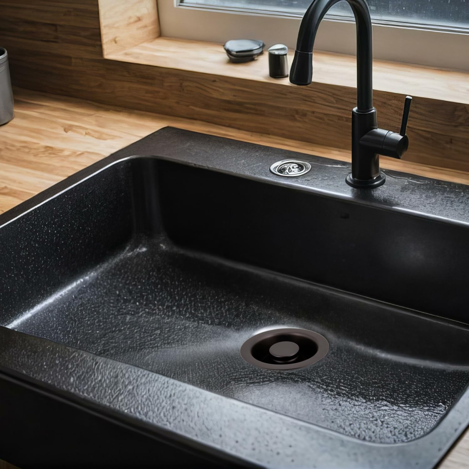 Westbrass D2089-12 3-Bolt Mount Waste Disposal Flange & Stopper - Oil Rubbed Bronze Finish - 1 Pack - Perfect for Kitchen Sink, Bathroom Vanity & Utility Drain Installation