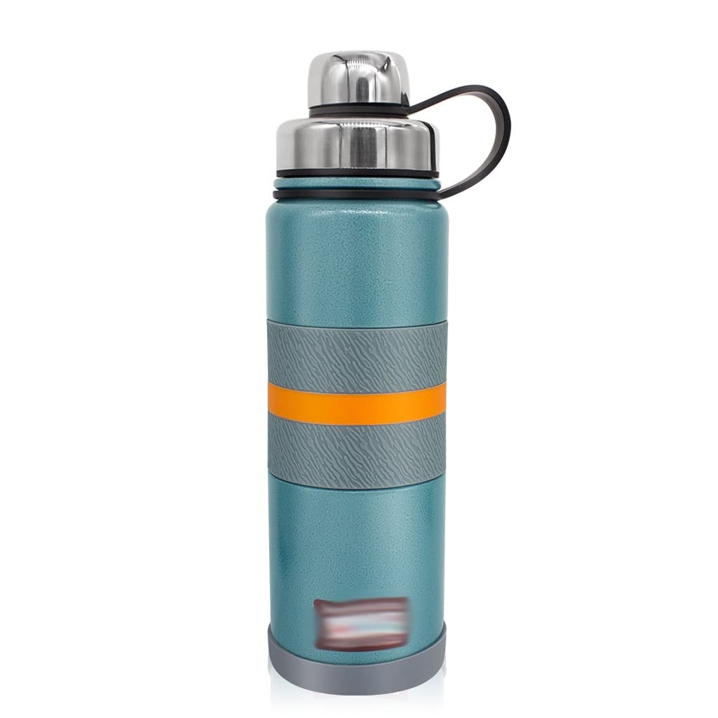 Premium Stainless Steel Vacuum Insulated Sports Water Bottle - 500ml Leakproof Thermos Flask for Hot & Cold Drinks - Portable Travel Mug for Gym, Hiking, Office & Outdoor Activities (Color: A)