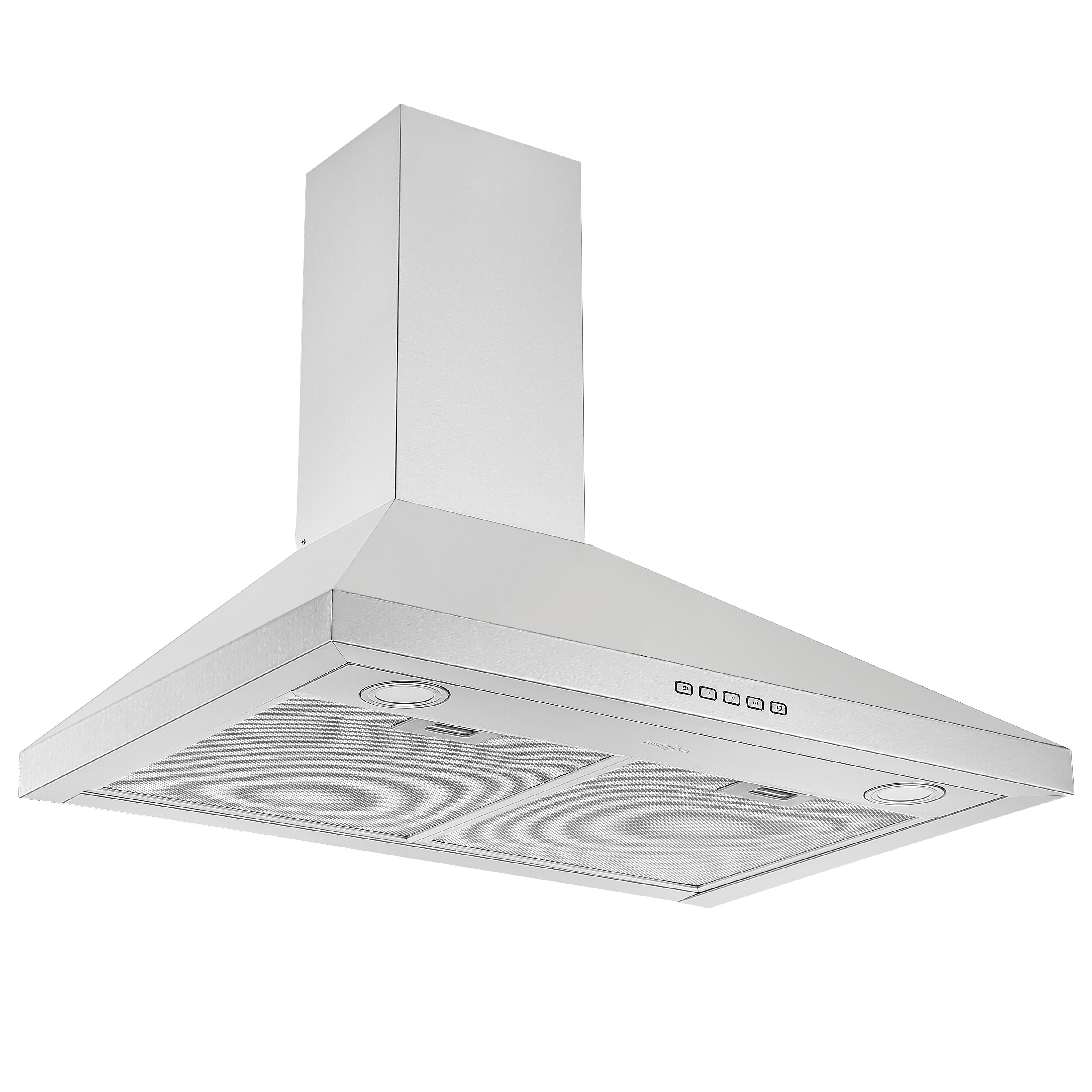 30 Inch Stainless Steel Convertible Wall Mounted Pyramid Range Hood - Powerful Kitchen Ventilation for Home Cooking, Grilling & Baking