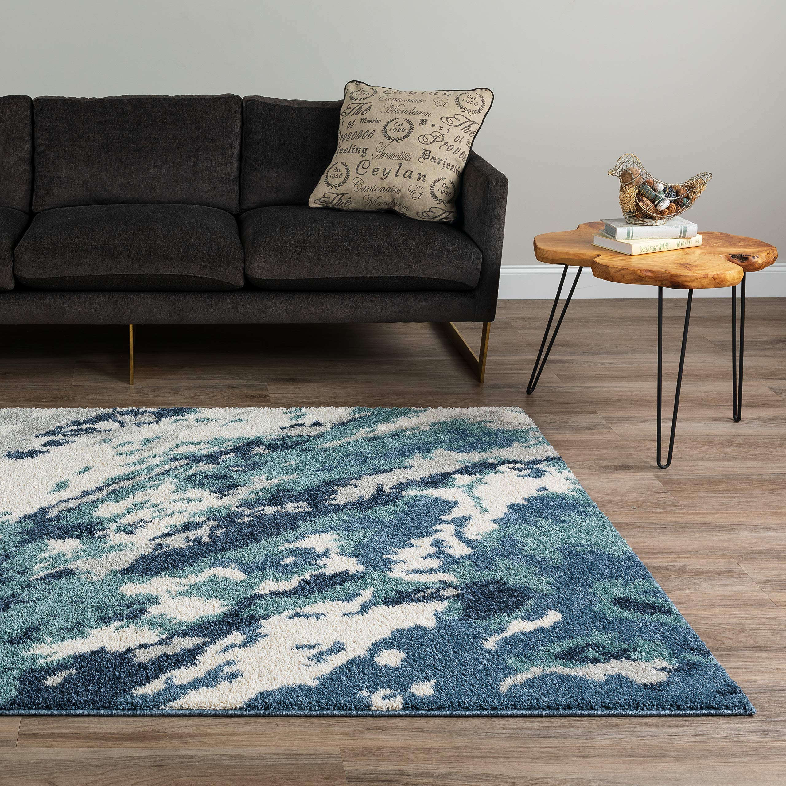 Addison Rugs Reston 8'X10' Blue Area Rug - Soft Modern Living Room Carpet for Bedroom, Dining Room & Home Decor