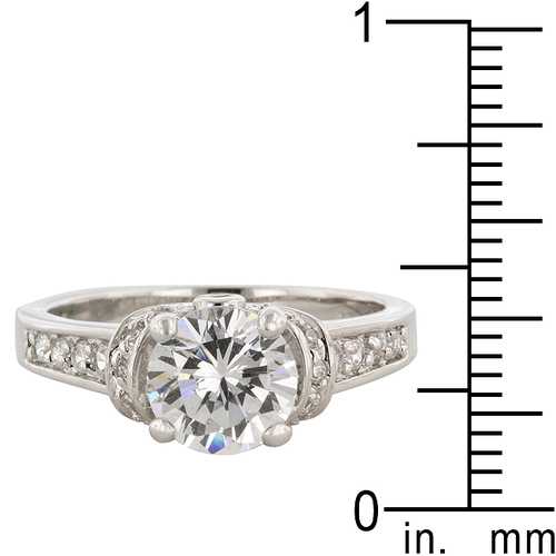 Elegant Rhodium Plated Regal Ring for Women | Vintage-Inspired Wedding Band, Anniversary Gift & Evening Party Jewelry | Hypoallergenic & Tarnish-Resistant