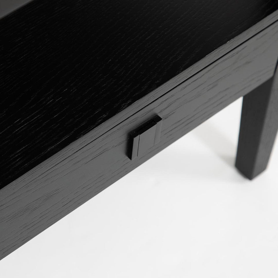 Hara 3 Drawer Dresser - Modern Black Wooden Chest for Bedroom & Closet Organization | Perfect for Home, Office, or Dorm Room Storage