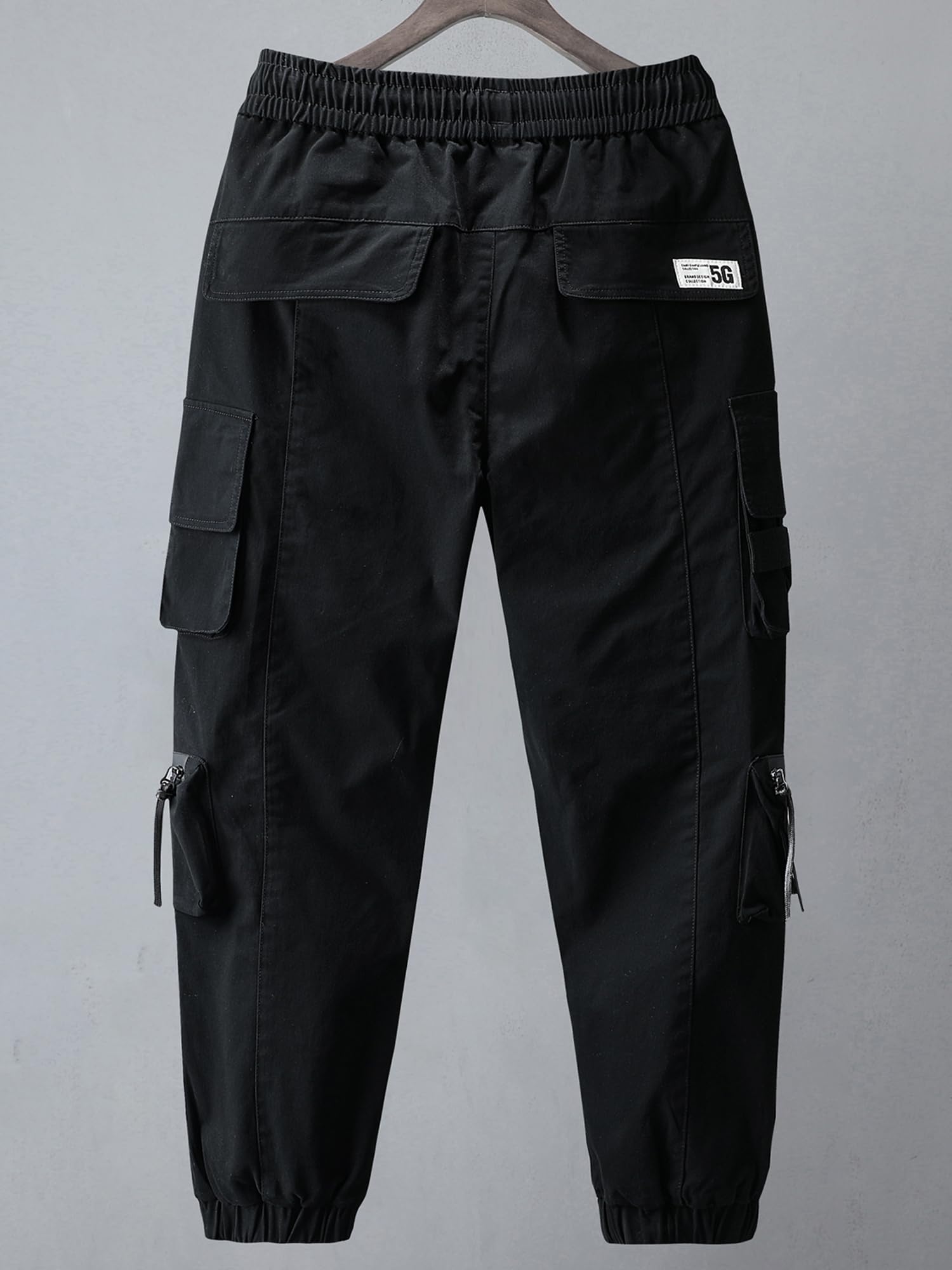 Stylish Men's Hip Hop Jogger Pants - Techwear Cargo Pants for Streetwear Fashion | Comfortable & Trendy Z20 Black Small | Perfect for Urban Outfits, Gym Wear & Casual Street Style