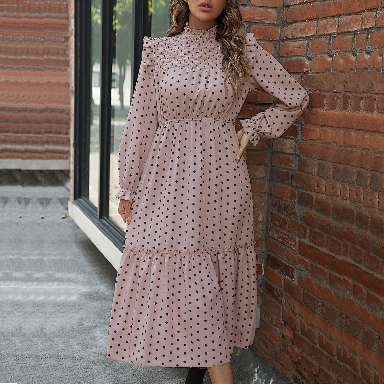 LOVEVOP Women's Polka Dot Sleeveless Tiered Dress - Floral Print A-Line Summer Dress for Casual Wear, Parties, and Date Nights