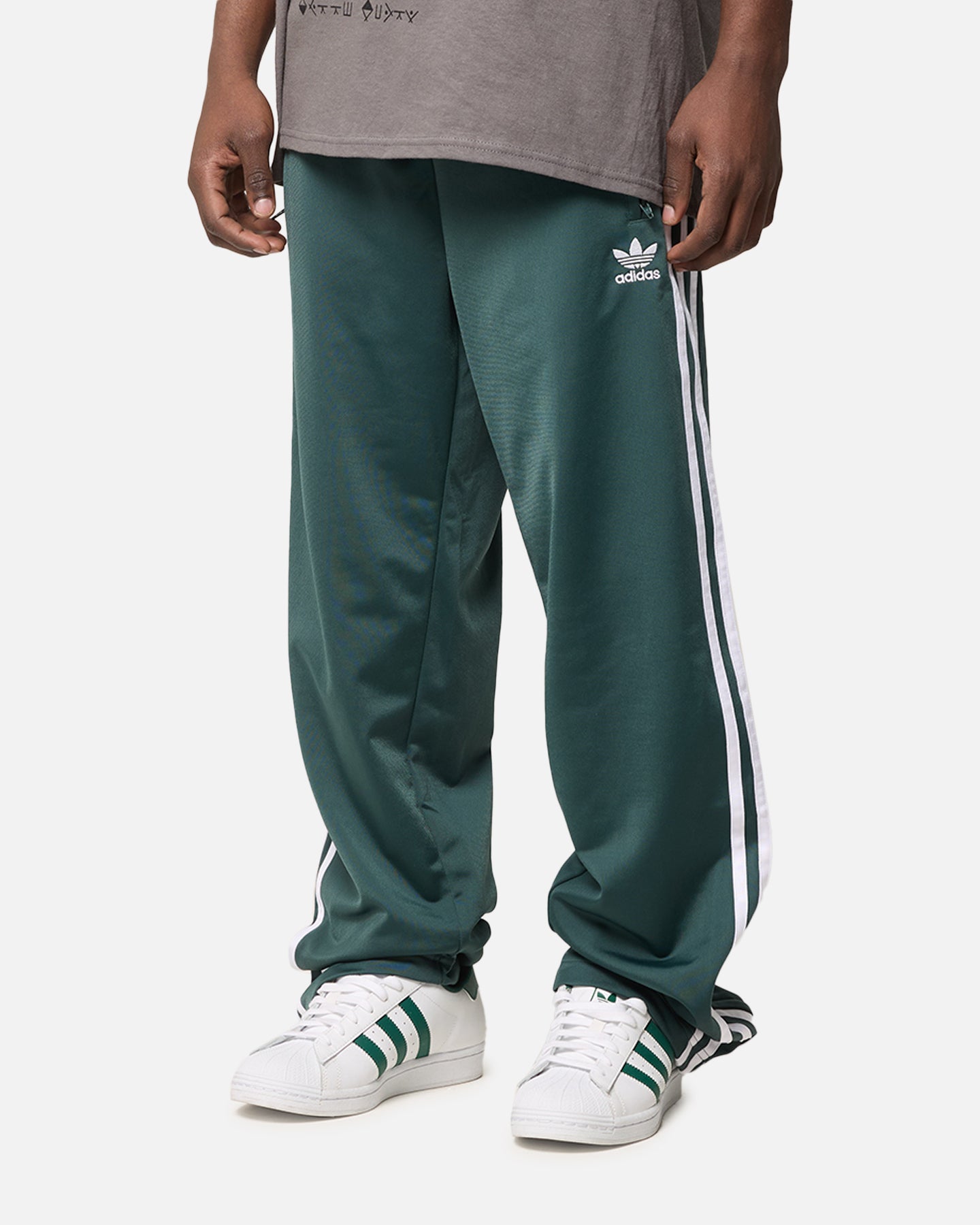 Adidas Firebird Trackpants for Men - Mineral Green Retro Joggers | Vintage-Inspired Athletic Pants for Running, Gym & Casual Wear
