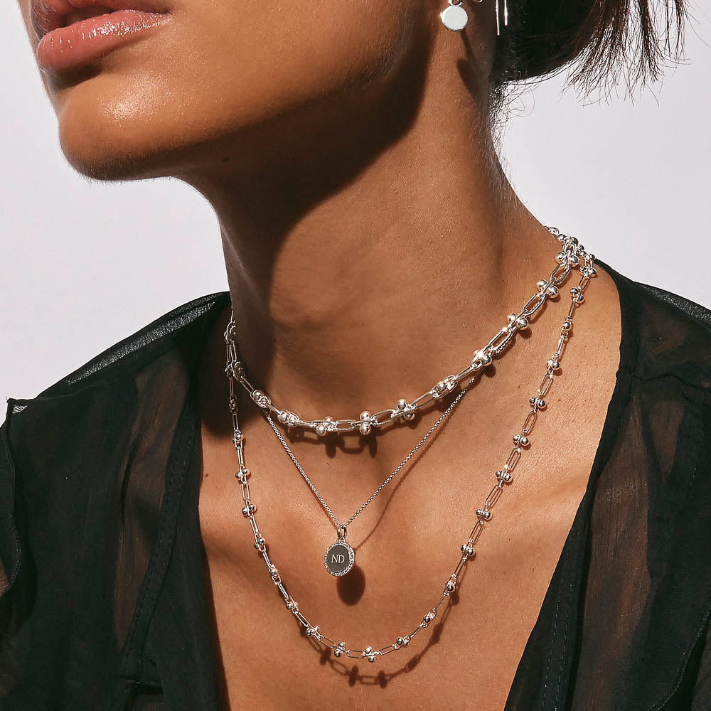 Elegant Silver Paperclip Chain Necklace - Dainty Layered Jewelry for Women, Perfect for Everyday Wear & Gift Giving