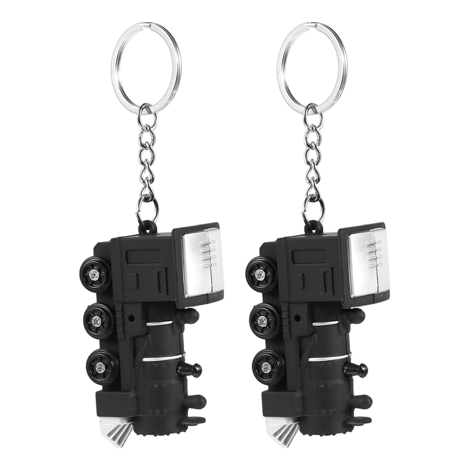 2 Pcs LED Train Keychains with Sound - Perfect for Kids & Gifts