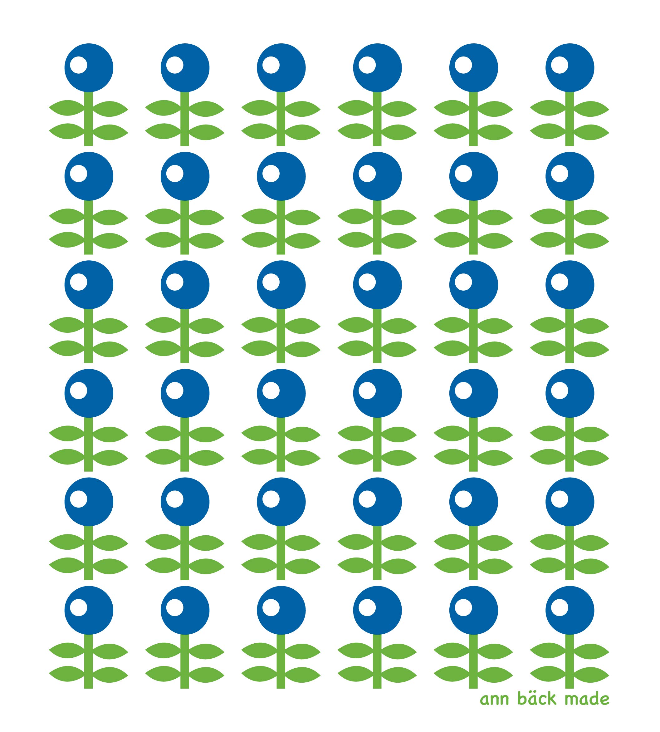 Eco-Friendly Reusable Swedish Dishcloths - Trendy Tripper Sponge Cloths for Kitchen Cleaning, Designed in Finland with Blueberry Fruit & Vegetable Pattern | Perfect for Dishwashing, Countertops & Sustainable Home Use