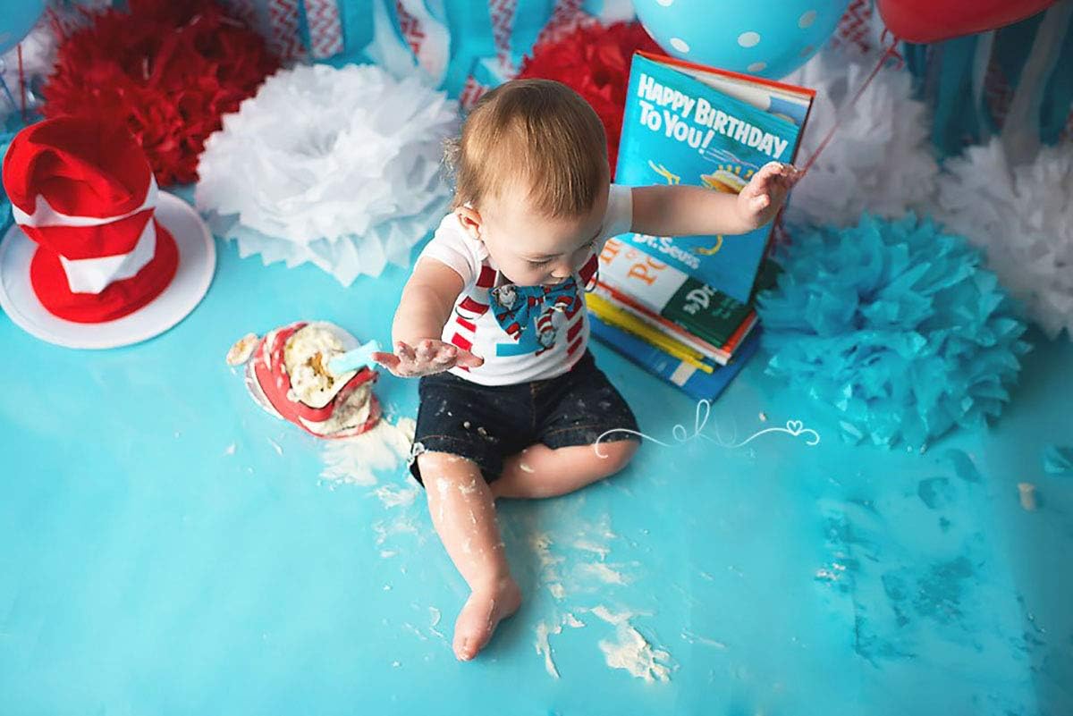 Dr Seuss Baby Shower & Cat in The Hat Birthday Decorations Set - Thing 1 Thing 2 Party Supplies with Turquoise, White & Red Balloons - Perfect for Dr Seuss Themed Parties, Baby Showers, and Kids Birthday Celebrations