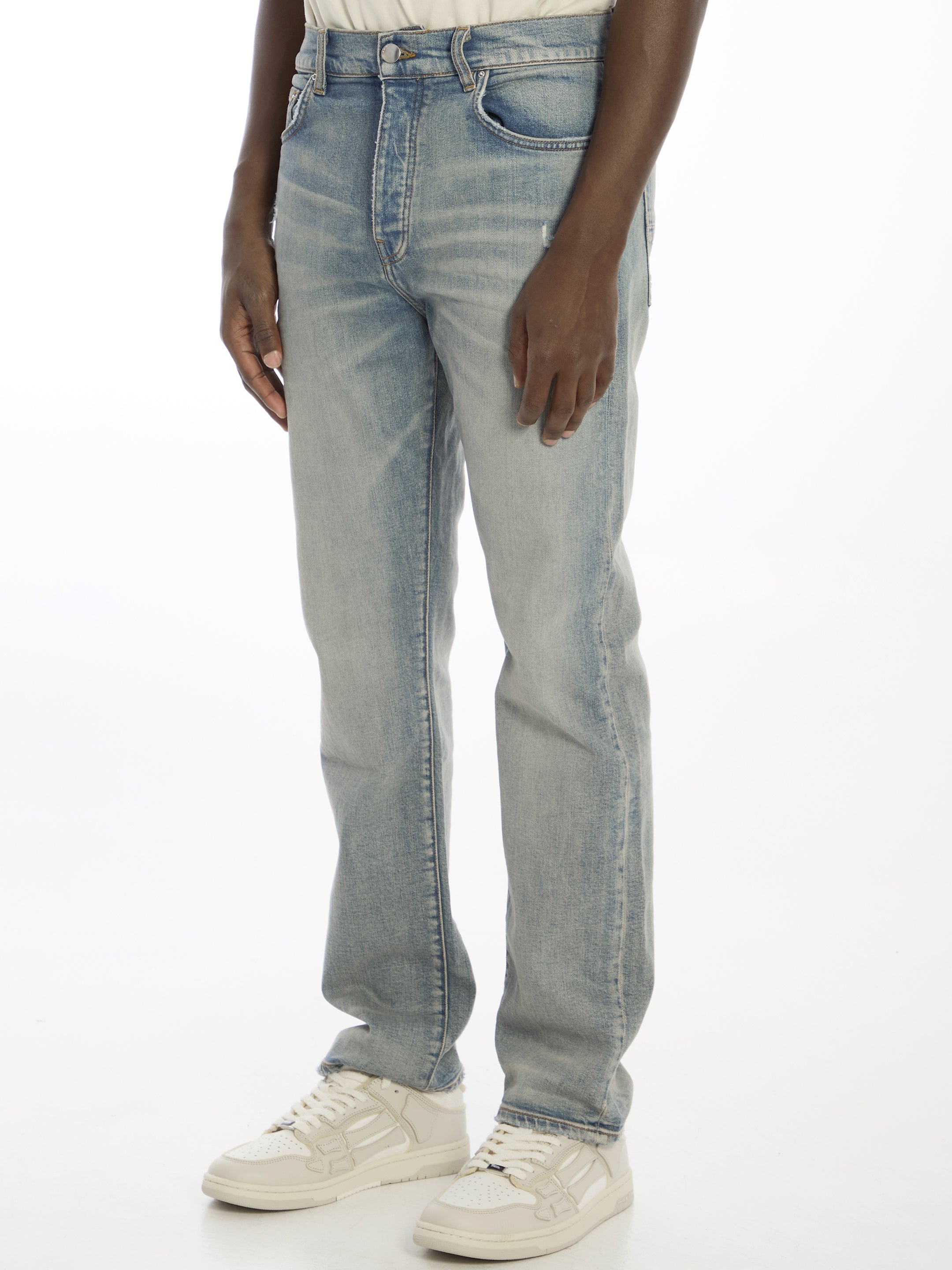 Amiri Slim Fit Jeans for Men - Premium Stretch Denim Pants, Skinny & Comfortable (Black, 32x34) - Perfect for Casual Wear, Night Out & Street Style