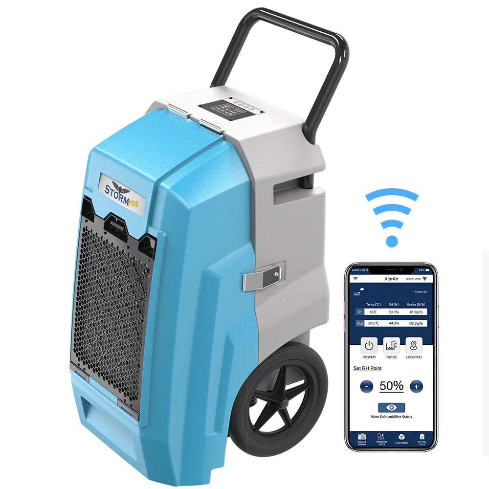 AlorAir Storm Pro 85 Smart Wi-Fi Dehumidifier - 70 Pint Capacity for Large Rooms, Basements & Homes - Energy Efficient with App Control - Perfect for Mold Prevention & Humidity Control in Damp Areas