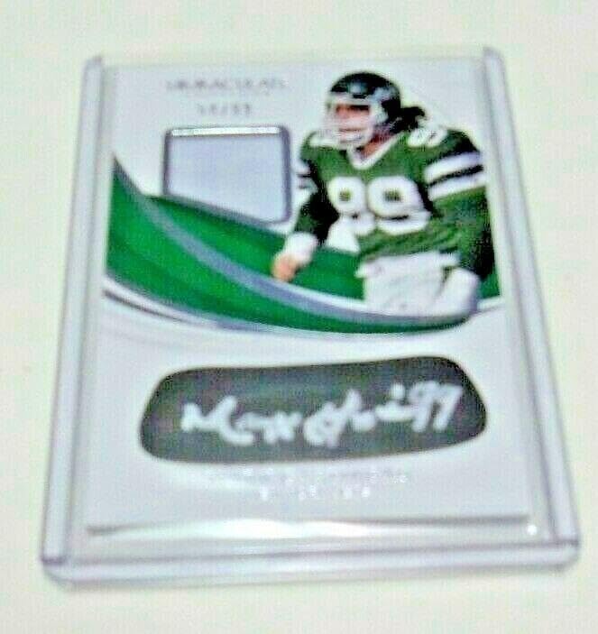 Mark Gastineau 2019 Immaculate Eye Black Game Used Jersey Auto 54/99 Signed Football Card - NFL Memorabilia for Collectors & Sports Fans - Perfect for Display, Investment & Gifting