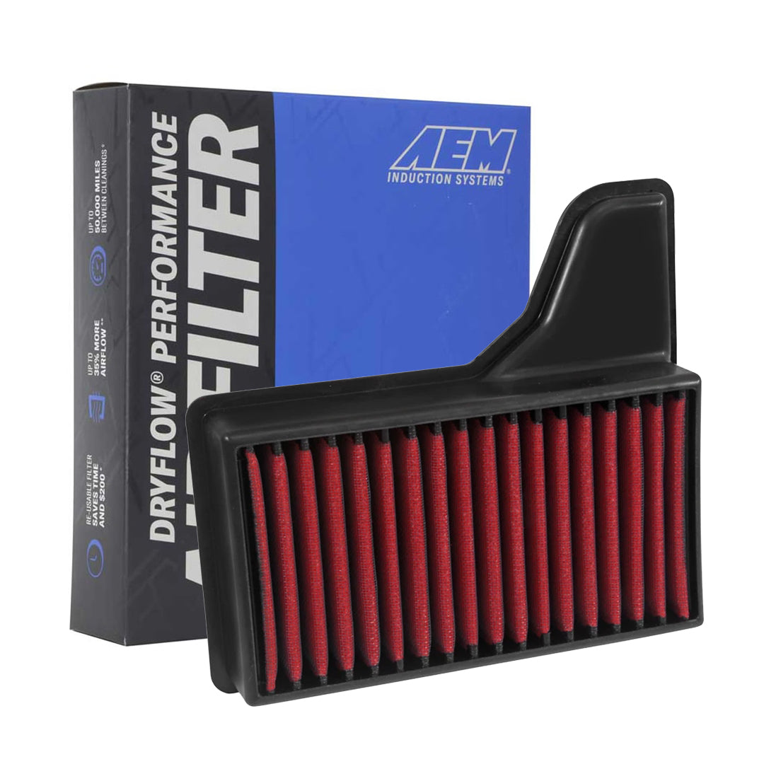 AEM 28-50029 Dryflow Washable Air Filter - High Performance Reusable Air Filter for Cars, Trucks & SUVs - Perfect for Off-Roading, Racing & Daily Driving